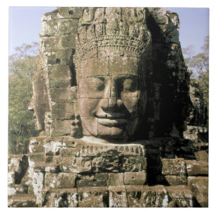 Carreau Asie, Cambodge, Siem Reap. Angkor Thom, têtes de