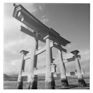 Carreau Asie, Japon, Miyajima. La porte de Torri.