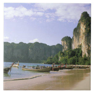 Carreau Asie, Thaïlande, Krabi. West Railay Beach, longue