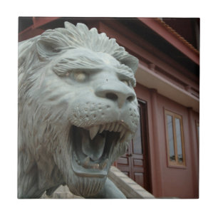 Carreau Asie, Viêt Nam. Sculpture de lion à Chau Doc