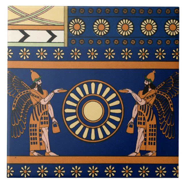 Carreau Assyrian Deity Called an Apkallu or Winged Genius (Devant)