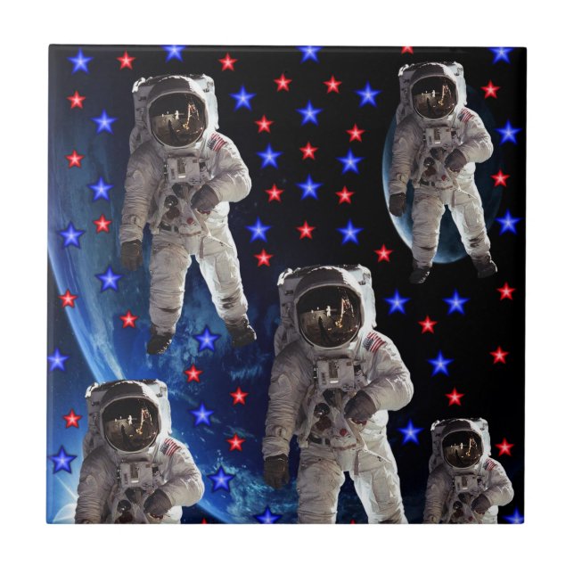 Carreau Astronaute en céramique (Devant)