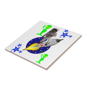 Carreau Astronaute en céramique