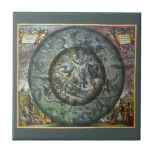 Carreau Astronomie céleste de la Constellation vintage du