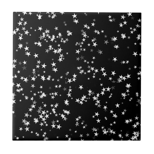 Carreau Astronomie Élégance étoile noire étoile de luxe (Devant)