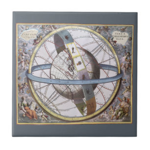 Carreau Astronomie vintage, Céleste par Andreas Cellarius