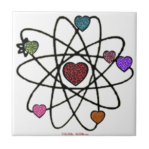 Carreau Atomic Saint-Valentin Cœurs Imprimés Léopard