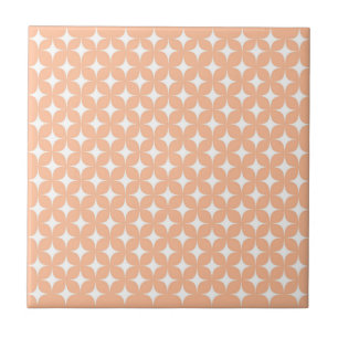Carreau Atomique Starburst Sparkle Retro Peach Fuzz Motif