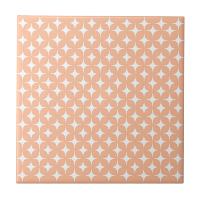 Carreau Atomique Starburst Sparkle Retro Peach Fuzz Motif (Devant)