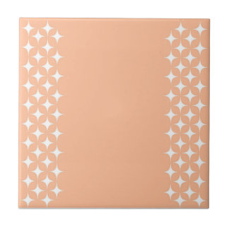 Carreau Atomique Starburst Sparkle Retro Peach Fuzz Motif