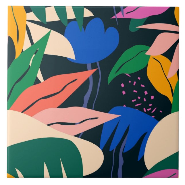 Carreau Attention motif tropical Getter (Devant)