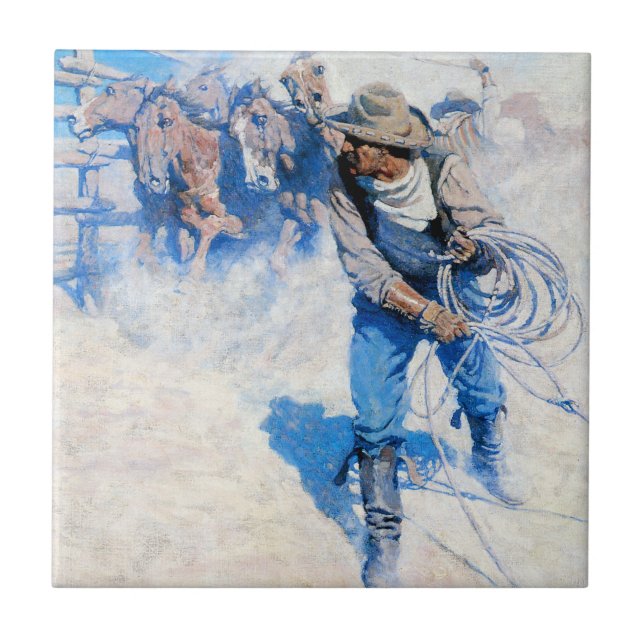 Carreau Au-dessus de la mer de ronde (Devant)