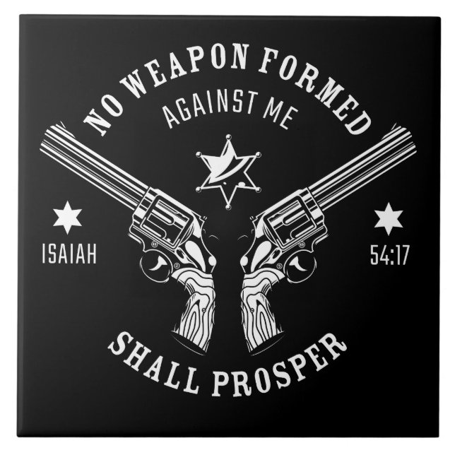 Carreau Aucune Arme Formée Contre Moi - Ésaïe 54:17 Protég (Devant)