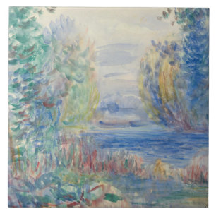 Carreau Auguste Renoir - Paysage fluvial