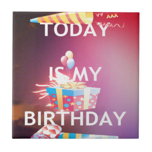 Carreau Aujourd'hui est mon art d'anniversaire
