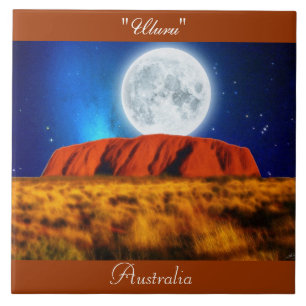Carreau Australian Outback Ayers Rock "Uluru 6' Art Tile