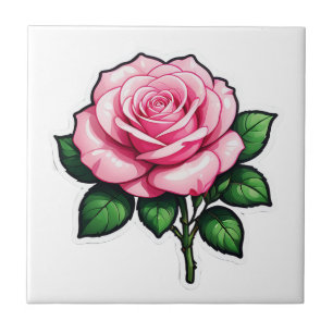 Carreau Autocollant transparent rose
