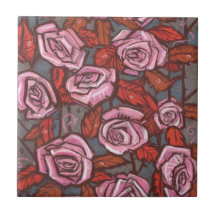 Automne Rose Floral Art Rustique Fleurs rose Orang