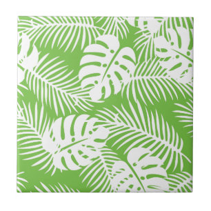 Carreau automne tropical, motifs de feuilles d'été
