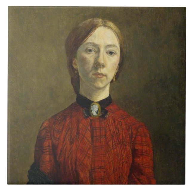 Carreau Autoportrait (par Gwen John) (Devant)