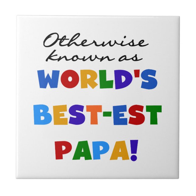 Carreau Autres Meilleurs Tshirts et cadeaux Papa (Devant)
