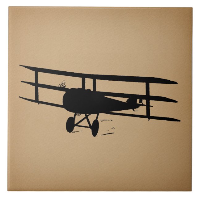Carreau Avion de caractère Silhouette Vintage (Devant)
