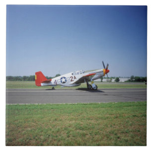 Carreau Avion rouge de queue de P-51 C Tuskegee à l'air de