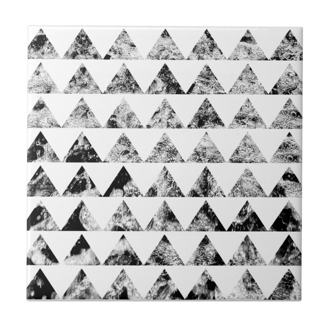 Carreau Aztec Print Noir Blanc Blanc (Devant)