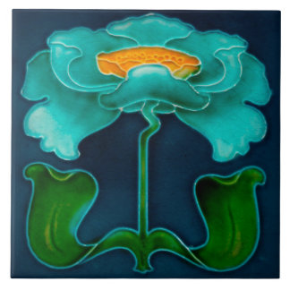 Carreau Azulejo Art Nouveau Ceramic Fireplace Wall tile