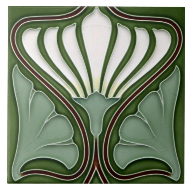 Carreau Azulejo Art Nouveau cheminée murale Carrelage (Devant)