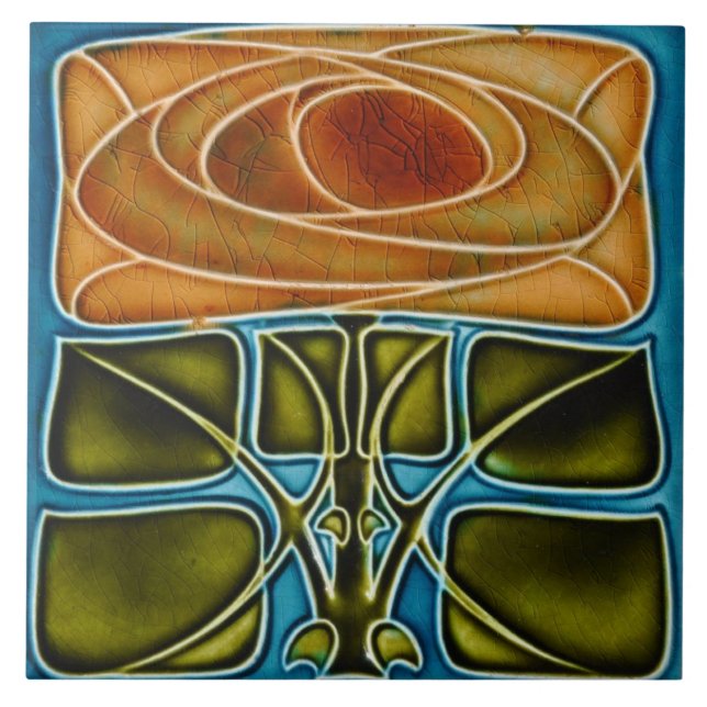 Carreau Azulejo Carrelage Art nouveau cheminée décorative (Devant)