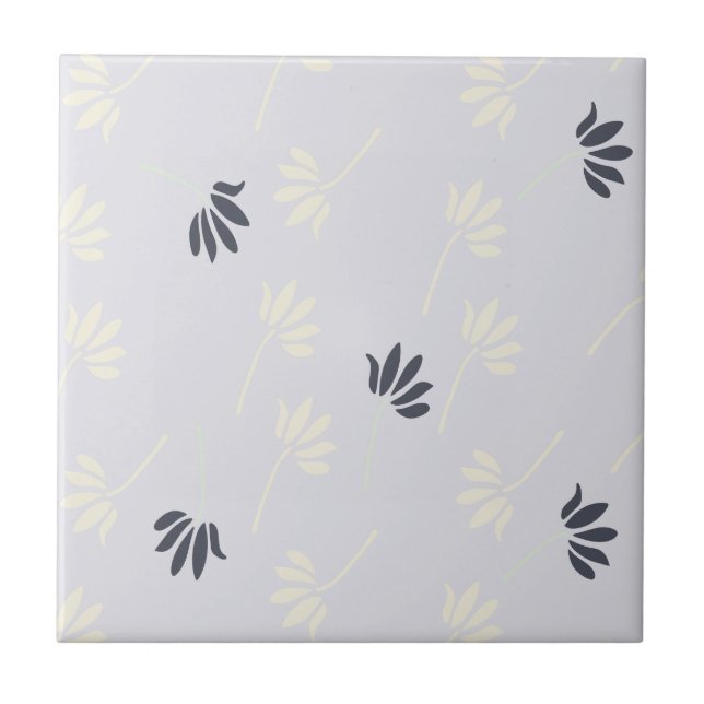 Carreau Azulejo de cerámica, con diseño floral. (Devant)