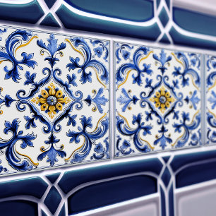Carreau Azulejo Lisbon Motif Décor Céramique Talavera