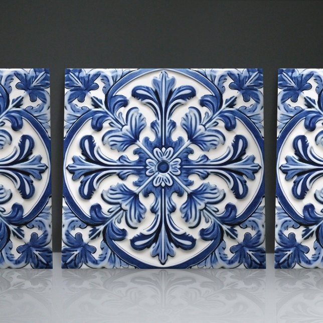 Carreau Azulejo Portugais Marine Lisbonne Art Ornemental (Créateur téléchargé)