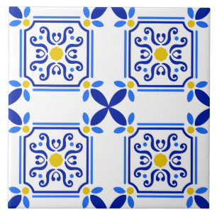 Carreau Azulejo portugais méditerranéen traditionnel