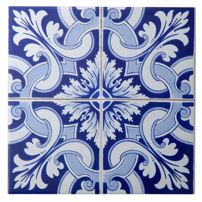 Carreau Azulejo Portugal Bleu Bleu Bleu Bleu Bleu Bleu (Devant)