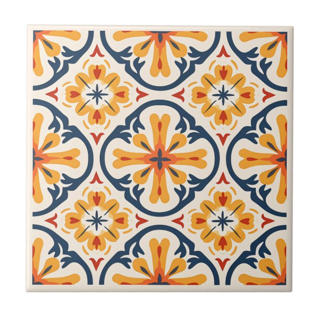 Carreau azulejos espagnol en céramique (Devant)
