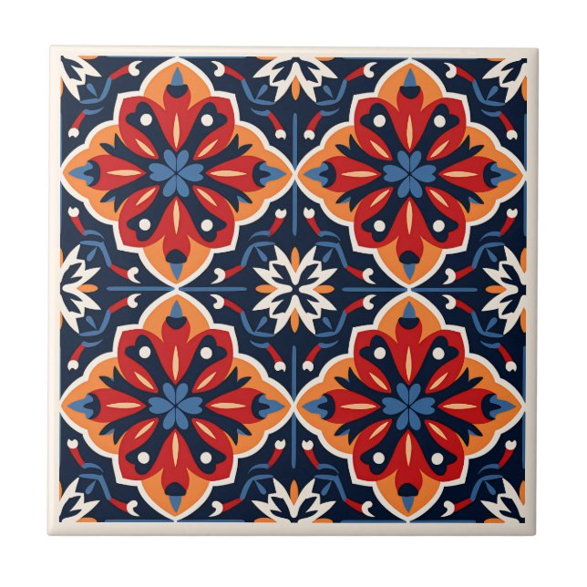 Carreau azulejos espagnol en céramique (Devant)