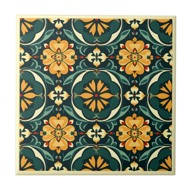 Carreau azulejos espagnol en céramique (Devant)