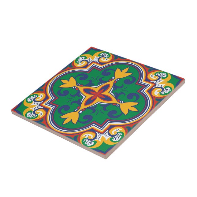 Carreau 💛 🧡 💚 Azulejos, motif décoratif de Lisbonne (Côté)