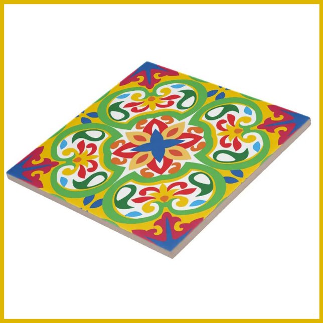 Carreau 💛 💚 Azulejos, motif très décoratif, (Créateur téléchargé)