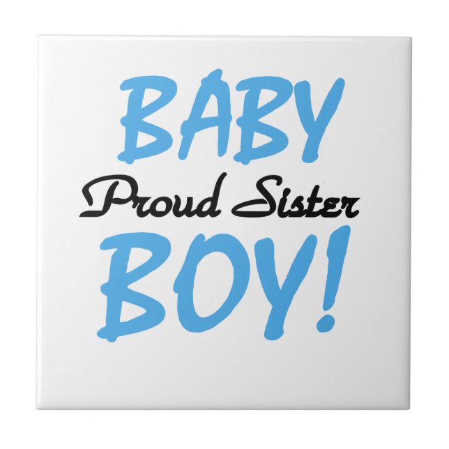 Carreau Baby Boy Fier Soeur Cadeaux (Devant)