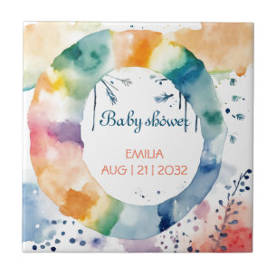 Carreau Baby shower BOHO personnalisé