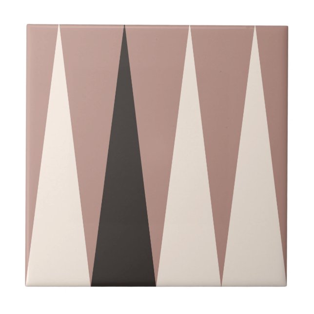 Carreau Backgammon Motif tuile en terre cuite (Devant)