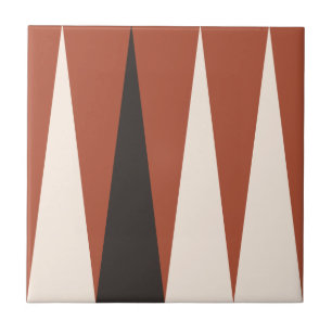 Carreau Backgammon Motif tuile en terre cuite