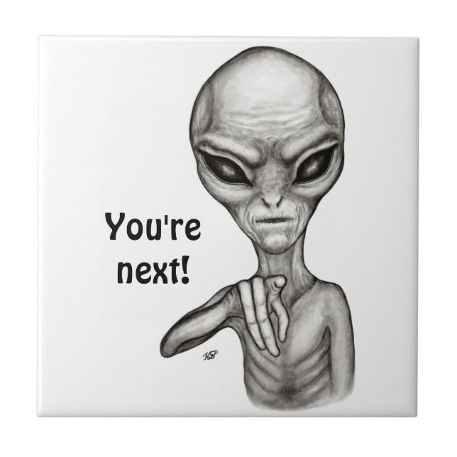 Carreau Bad Alien , You're next ! (Devant)