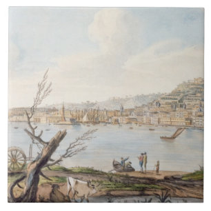 Carreau Baie de Naples du bord de mer près du Br de