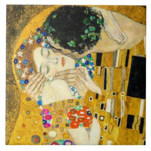 Carreau Baiser de Gustav Klimt / Art romantique de la Sain