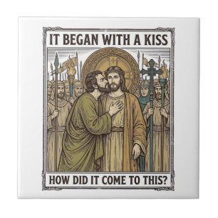 Carreau Baiser de trahison biblique vintage