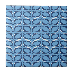 Carreau Baleines Bleues Blanches Yin Yang Animal Marin Océ